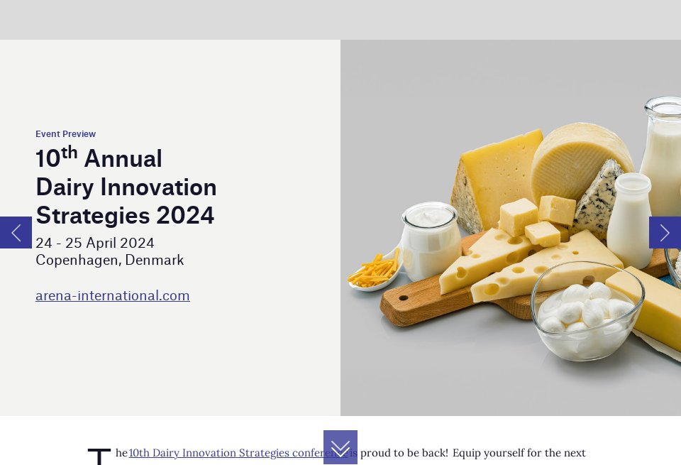 Event Dairy Innovation Strategies 2024 Just Drinks Magazine Issue     Screenshot 